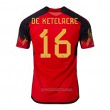 Camiseta del Belgica Jugador De Ketelaere 1ª Equipacion 2022