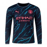 Camiseta del Manchester City 3ª Equipacion Manga Larga 2023-2024