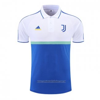 Camiseta Polo del Juventus 2022-2023 Blanco y Azul