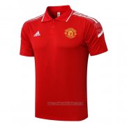 Camiseta Polo del Manchester United UCL 2021-2022 Rojo