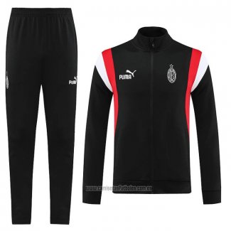 Chandal de Chaqueta del AC Milan Nino 2023-2024 Negro