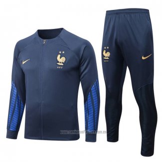 Chandal de Chaqueta del Francia Nino 2022-2023 Azul Oscuro