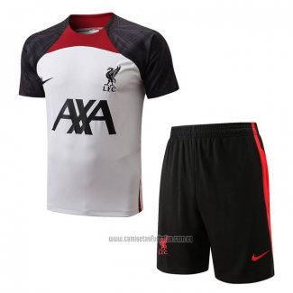 Chandal del Liverpool Manga Corta 2022-2023 Blanco - Pantalon Corto