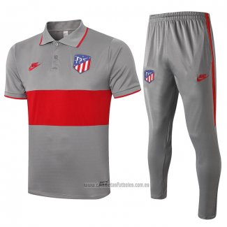 Conjunto Polo Atletico Madrid 2020-2021 Gris