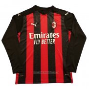 Camiseta del AC Milan 1ª Equipacion Manga Larga 2020-2021