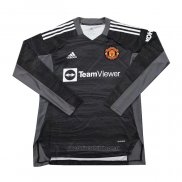 Camiseta del Manchester United Portero Manga Larga 2021-2022 Negro