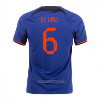 Camiseta del Paises Bajos Jugador De Vrij 2ª Equipacion 2022