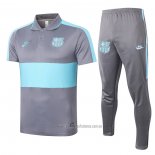 Conjunto Polo Barcelona 2020-2021 Gris