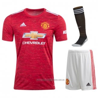Camiseta del+Pantalones+Calcetines Manchester United 1ª Equipacion 2020-2021