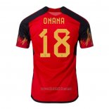 Camiseta del Belgica Jugador Onana 1ª Equipacion 2022