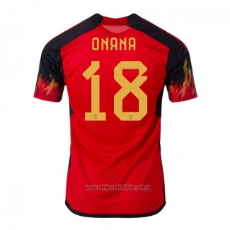 Camiseta del Belgica Jugador Onana 1ª Equipacion 2022