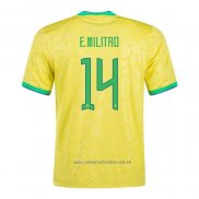 Camiseta del Brasil Jugador E.Militao 1ª Equipacion 2022