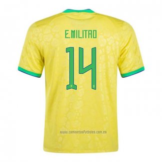 Camiseta del Brasil Jugador E.Militao 1ª Equipacion 2022