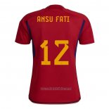 Camiseta del Espana Jugador Ansu Fati 1ª Equipacion 2022