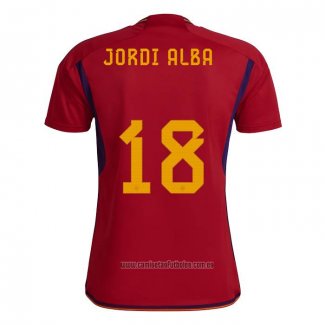 Camiseta del Espana Jugador Jordi Alba 1ª Equipacion 2022