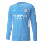 Camiseta del Manchester City 1ª Equipacion Manga Larga 2021-2022