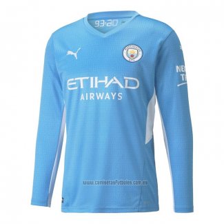 Camiseta del Manchester City 1ª Equipacion Manga Larga 2021-2022