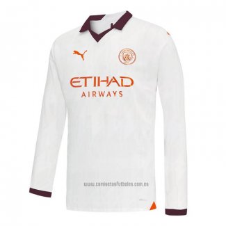 Camiseta del Manchester City 2ª Equipacion Manga Larga 2023-2024