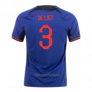 Camiseta del Paises Bajos Jugador De Ligt 2ª Equipacion 2022