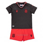 Camiseta del Stoke City 2ª Equipacion Nino 2022-2023 Negro