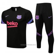 Chandal del Barcelona Manga Corta 2021-2022 Negro