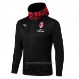 Chaqueta con Capucha del AC Milan 2019-2020 Negro