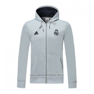 Chaqueta con Capucha del Real Madrid 2019-2020 Gris