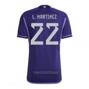 Camiseta del Argentina Jugador L.Martinez 2ª Equipacion 2022