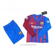 Camiseta del Barcelona 1ª Equipacion Manga Larga Nino 2021-2022