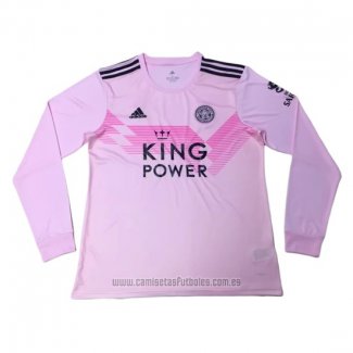 Camiseta del Leicester City 2ª Equipacion Manga Larga 2019-2020 Rosa