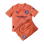 Camiseta del Manchester City Portero Nino 2022-2023 Naranja