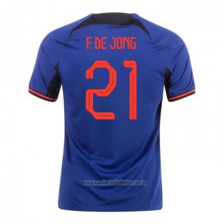 Camiseta del Paises Bajos Jugador F.De Jong 2ª Equipacion 2022