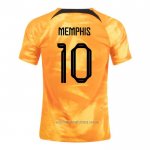 Camiseta del Paises Bajos Jugador Memphis 1ª Equipacion 2022