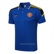 Camiseta Polo del Manchester United 2021-2022 Azul