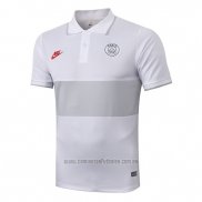Camiseta Polo del Paris Saint-Germain 2019-2020 Blanco y Gris