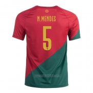 Camiseta del Portugal Jugador N.Mendes 1ª Equipacion 2022