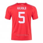 Camiseta del Suiza Jugador Akanji 1ª Equipacion 2022