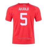 Camiseta del Suiza Jugador Akanji 1ª Equipacion 2022