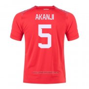 Camiseta del Suiza Jugador Akanji 1ª Equipacion 2022