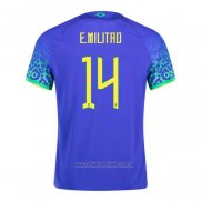 Camiseta del Brasil Jugador E.Militao 2ª Equipacion 2022