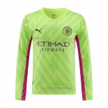 Camiseta del Manchester City Portero Manga Larga 2023-2024 Verde