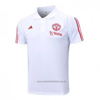 Camiseta Polo del Manchester United 2023-2024 Blanco