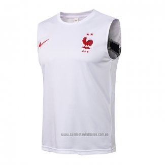 Camiseta de Entrenamiento Francia Sin Mangas 2021-2022 Blanco