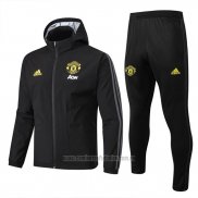 Chandal con Capucha del Manchester United 2019-2020 Negro