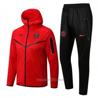 Chandal con Capucha del Paris Saint-Germain 2022-2023 Rojo