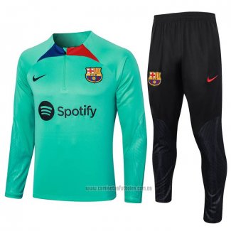 Chandal de Sudadera del Barcelona 2023-2024 Verde Claro