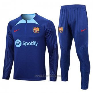 Chandal de Sudadera del Barcelona Nino 2022-2023 Azul