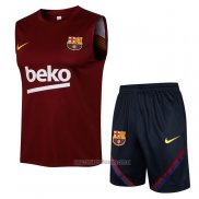 Chandal del Barcelona Sin Mangas 2021-2022 Rojo