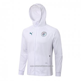 Chaqueta con Capucha del Manchester City 2021-2022 Blanco