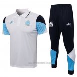 Conjunto Polo del Olympique Marsella 2021-2022 Blanco